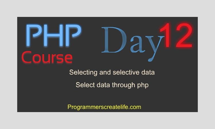 PHP Day 12
